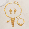 Alloy Moon Tassel Bracelets & Earrings & Necklaces & Rings Set for Bridal Wedding Engagement and Anniversary LA9671-5