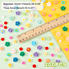 AHADERMAKER 200Pcs Opaque Resin Cabochons RESI-GA0001-24-2