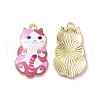 Alloy Enamel Pendants FIND-E031-02F-1