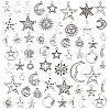 HOBBIESAY 4 Sets 2 Style Tibetan Style Alloy Pendants FIND-HY0002-84-1