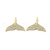 Brass Micro Pave Clear Cubic Zirconia Pendants KK-H460-35G-1