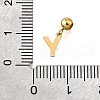 304 Stainless Steel Rhinstone Pendant STAS-H202-50G-Y-3