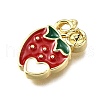 Brass Enamel Pendants KK-B136-07G-11-2