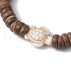 12Pcs Dyed Synthetic & Natural Gemstone and Natural Wood Beads Stretch Bracelet Set for Women Men BJEW-JB11563-4