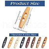  80Pcs 8 Colors Natural Wood Buttons FIND-NB0005-03D-2