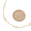 Brass Pave Clear Cubic Zirconia Flat Round Cross Link Chain Necklaces with 304 Stainless Steel End Chains NJEW-JN05335-3