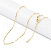 Brass Chain Necklaces NJEW-P309-07G-2