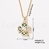 Brass Pave Clear Cubic Zirconia Pendant Necklaces NF0056-6