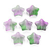 Two Tone Transparent Spray Painted Glass Beads GLAA-T022-25-C02-1