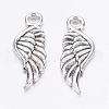 Tibetan Style Zinc Alloy Wing Pendants X-TIBEP-R334-382AS-RS-2