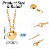CREATCABIN Stainless Steel Urn Ashes Necklace NJEW-CN0001-03G-2
