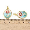 Brass Micro Pave Clear Cubic Zirconia Pendants KK-L235-05C-G-3
