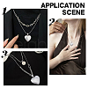 DICOSMETIC Heart Pendant Necklace DIY Making Kit DIY-DC0001-20-6
