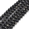 Natural Black Tourmaline Beads Strands G-Q031-A01-6mm-2