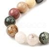Natural Quartz Crystal & Rhodochrosite & Rose Quartz & Amethyst & Strawberry Quartz & Tourmalinated Quartz/Black Rutilated Quartz Beads Strands G-B143-A01-10mm-4