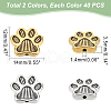   80Pcs 2 Colors Tibetan Style Alloy Beads FIND-PH0005-72-4