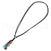 Bohemian Dyed Natural Imperial Jasper Trapezoid Pendant Necklaces EG2286-3-2