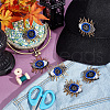 Evil Eye Felt Cloth Patches PATC-WH0007-13-5