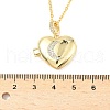 Brass Micro Pave Clear Cubic Zirconia Heart Locket Pendant Necklaces for Women NJEW-S449-04A-G-5