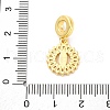 Brass Clear Cubic Zirconia European Dangle Pendants KK-D325-28G-08-3