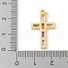 Brass Micro Pave Cubic Zirconia Pendants KK-P294-05G-3