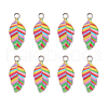 Alloy Enamel Pendants PALLOY-TAC0009-25P-C-1