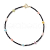 Synthetic Crackle Quartz Beaded Necklaces for Women NJEW-JN04801-4