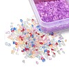 144g 12 Colors Transparent Electroplate Glass Beads GLAA-YW0001-93-2