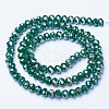 Electroplate Glass Beads Strands EGLA-A034-P1mm-B09-2