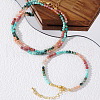 Natural Gemstone Beaded Bracelets & Necklaces Set for Women DW2258-2