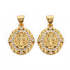 Brass Micro Pave Cubic Zirconia Pendants KK-Q252-053-NF-1