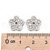 Flower Alloy Rhinestone Slide Charms RSB358-3P-2