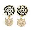 Brass Micro Pave Cubic Zirconia Big Pendants KK-S526-59G-1