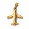 201 Stainless Steel Pendants STAS-P314-19G-01-1