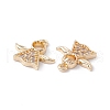 Rack Plating Brass Micro Pave Clear Cubic Zirconia Charms KK-G433-14G-2