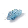 Electroplated Raw Natural Quartz Crystal Teardrop Copper Wire Wrapped Pendants PALLOY-JF03842-02-5