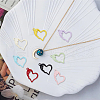 DELORIGIN 32Pcs 8 Colors Spray Painted Alloy Pendants PALLOY-DR0001-01-6