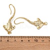 Rack Plating Brass Micro Pave Clear Cubic Zirconia Big Pendants EJEW-D063-15G-1-3