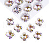 Electroplated Glass Charms EGLA-N006-060-4