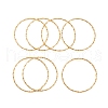 7Pcs PVD Vacuum Plating 304 Stainless Steel Textured Ring Bangles Set for Women BJEW-A011-13B-G-2