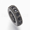 Brass Micro Pave Cubic Zirconia Beads ZIRC-E152-59-RS-3