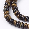 Natural Gemstone Tiger Eye Stone Rondelle Beads Strands G-S105-8mm-20-3