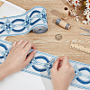 5M Ethnic Style Polyester Rhombus Jacquard Ribbon OCOR-WH0101-19B-3