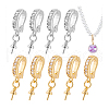   10Pcs 2 Colors Brass Crystal Rhinestone Fold Over Clasps FIND-PH0020-87-7