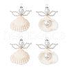 Clam Shell Pendants PALLOY-MZ00718-02-1