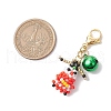God of Wealth Glass Seed Beaded Pendant Decorations HJEW-MZ00140-3