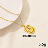 Stainless Steel Spiral Pendant Necklaces UW1912-10-1