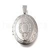 316 Stainless Steel Locket Pendants STAS-C123-01B-P-1