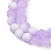 Frosted Crackle Glass Beads Strands X1-GLAA-U001-8mm-M04-2