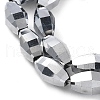 Electroplate Transparent Glass Beads Strands EGLA-M032-03A-FP02-4